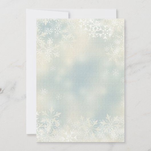 パステルスノーフレークスフォトホリデーズカード シーズンカード (裏面)
