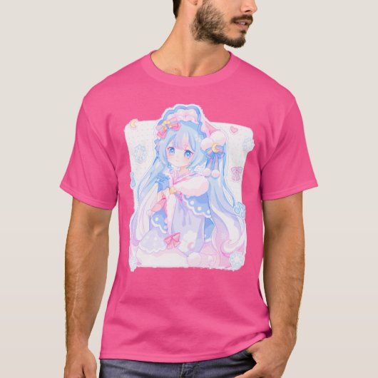 パステルスノー初音ミク Tシャツ (正面)