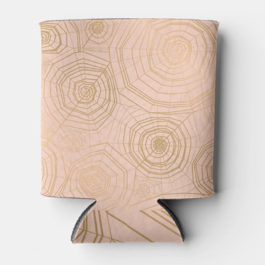 パステルスパイダーウェブ：ハロウィンパターン。 缶クーラー (正面)