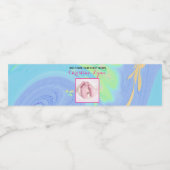 パステルスパイラルウェルカムベビー誕生「Sip & See」パーティー ペットボトルラベル (シングルラベル)