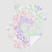 パステルスパイラルシボリフローラ絞り染めヒッピーレトロ ゴルフタオル (インサイチュ)