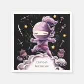 パステルスパイ忍者誕生日 スタンダードカクテルナプキン (正面)