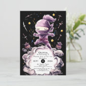 パステルスパイ忍者誕生日 招待状 (スタンド正面)