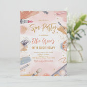 パステルスパパーティーバースデー 招待状 (スタンド正面)