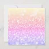 パステルスパークルストークベビーシャワー招待状 招待状 (裏面)