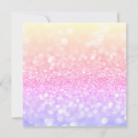 パステルスパークルストークベビーシャワー招待状 招待状 (裏面)