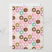 パステルスプラッシュプールダンクンドーナウトパーティー誕生日 招待状 (裏面)