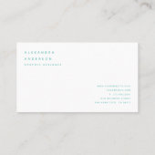 パステルスプリンクルズミントグリーンビジネスカード 名刺 (裏面)