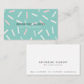 パステルスプリンクルズミントグリーンモーミ名刺 名刺 (正面/裏面)