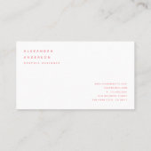 パステルスプリンクルズライトピンクビジネスカード 名刺 (裏面)