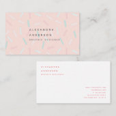 パステルスプリンクルズライトピンクビジネスカード 名刺 (正面/裏面)