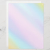 パステルスプリングタイ淡い色のムライトウォーター洗剤 レターヘッド (正面/裏面)