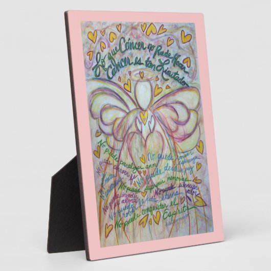 パステルスペインのがんエンジェル絵画の詩プラーク フォトプラーク (側面)