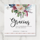 パステルスペインのフローラキンセアニラメッセージカード フェイバータグ (正面)