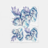 パステルスリーピングドラゴン フリースブランケット (正面)