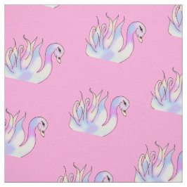 パステルスワンズハンドドローアートファブリック ファブリック