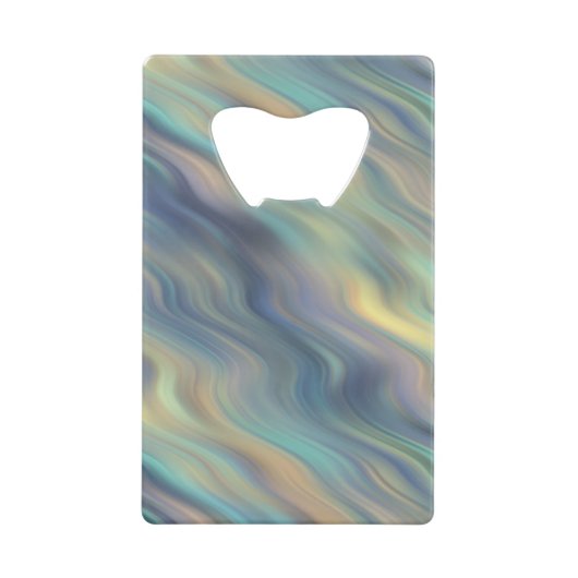 パステルスワーリングカレンツ抽象芸術 クレジットカード栓抜き (正面)