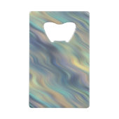 パステルスワーリングカレンツ抽象芸術 クレジットカード栓抜き (裏面)