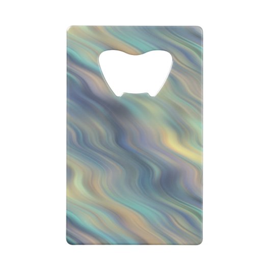 パステルスワーリングカレンツ抽象芸術 クレジットカード栓抜き (裏面)