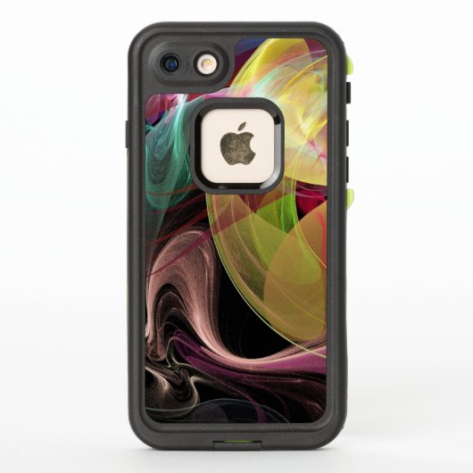 パステルスワーリングレインボー抽象芸術 LifeProof iPhoneケース (裏面)