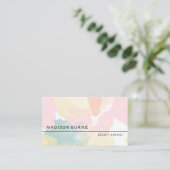 パステルズウォーターカラー迷彩柄 名刺 (スタンド正面)