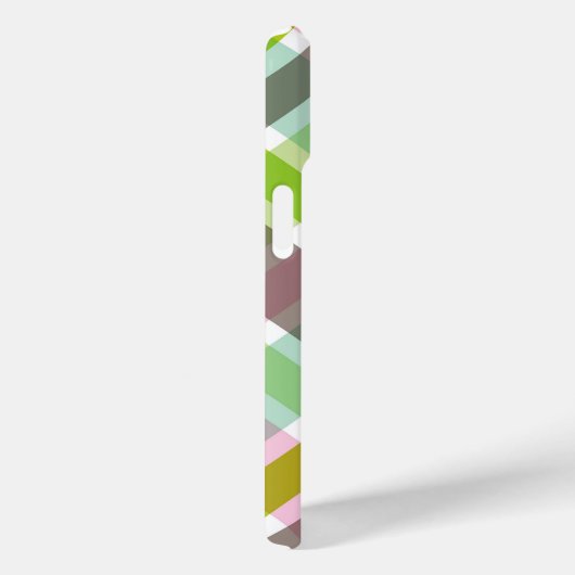 パステルズピンクアクアブルーレトロプレイドチェックパターン Case-Mate iPhoneケース (裏面 / 右)