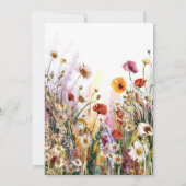 パステルズフラワーズワイルドフラワーズ40th誕生日 招待状 (裏面)