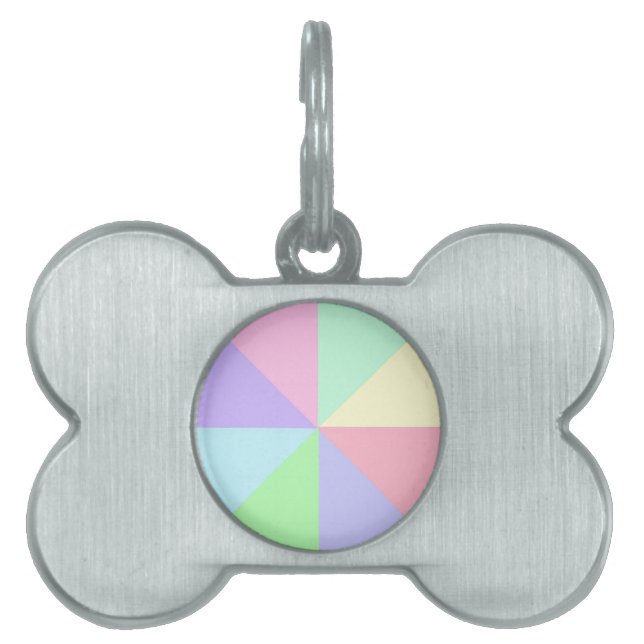 パステルズボーン型ペットタグ ペットネームタグ (正面)