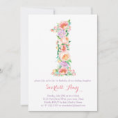 パステルズ春サマー1st誕生日パーティー招待状 招待状 (正面)