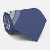 パステルセアグラスグリーンバイオレット白ストライプ色オンブルー ネクタイ (ロール)