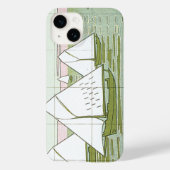 パステルセイルボートのタイル風iPhoneケース Case-Mate iPhoneケース (裏面)