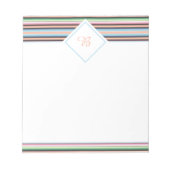 パステルセラペストライプのメモ ノートパッド (正面)