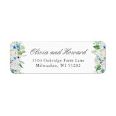 パステルセージグリーンブルーホワイトウォーターのカラーフローラ ラベル (正面)