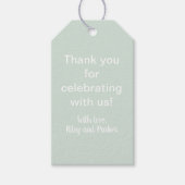パステルセージグリーン ギフトタグ (正面)