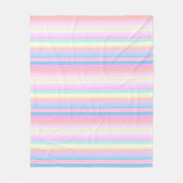パステルソフトカラークリエイティブ ストライプの フリースブランケット