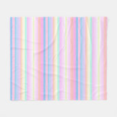 パステルソフトカラークリエイティブ ストライプの フリースブランケット (正面(横))