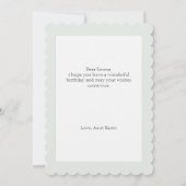 パステルソフトフローラ誕生日フラットグリーティングカード カード (裏面)