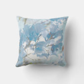 パステルソフトブルージャカランダツリー花咲き クッション (裏面)