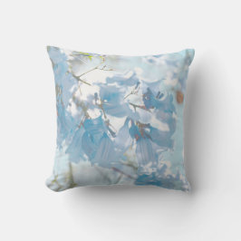 パステルソフトブルージャカランダツリー花咲き クッション