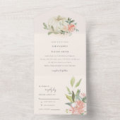 パステルソフトホワイトパンプキン赤面結婚フローラ オールインワン招待状 (内側)