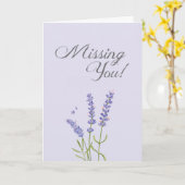 パステルソフトラベンダーフラワー恋しく思ズ・ユー・グリーティング カード (黄色い花)