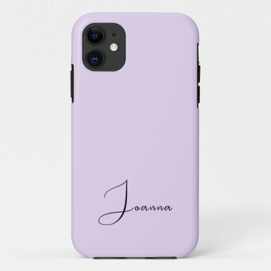 パステルソフト薄紫無地のカラー |ミニマリスト名 Case-Mate iPhoneケース (裏面)