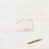 パステルソフト赤面バラ金ゴールドアゲートマーブルテクスチャ ポストイット (デスク上)