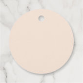 パステルソフト赤面ピーチピーニーフローラ結婚式の引き出物 フェイバータグ (裏面)