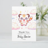 パステルタイガーベビーシャワー サンキューカード (スタンド正面)