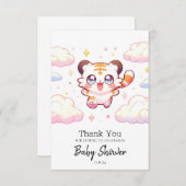 パステルタイガーベビーシャワー サンキューカード (正面/裏面)