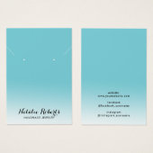 パステルターコイズジュエリーイヤリングネックレスディスプレイ (正面&裏面)