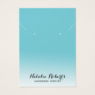 パステルターコイズジュエリーイヤリングネックレスディスプレイ