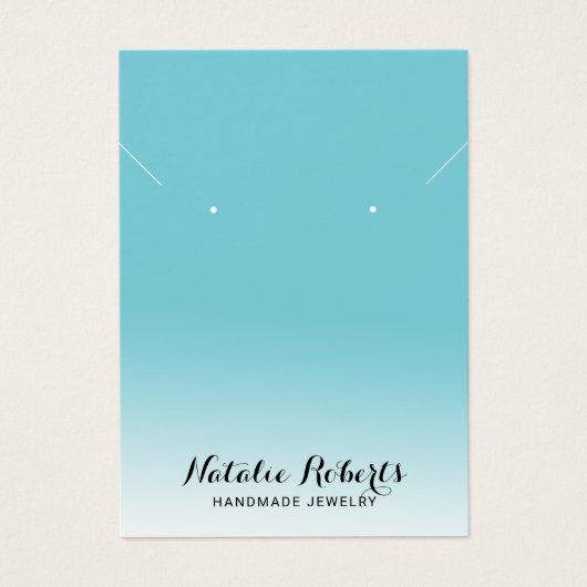 パステルターコイズジュエリーイヤリングネックレスディスプレイ (正面)