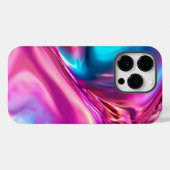 パステルターコイズピンク抽象芸術背モダン景 Case-Mate iPhoneケース (裏面 (横))